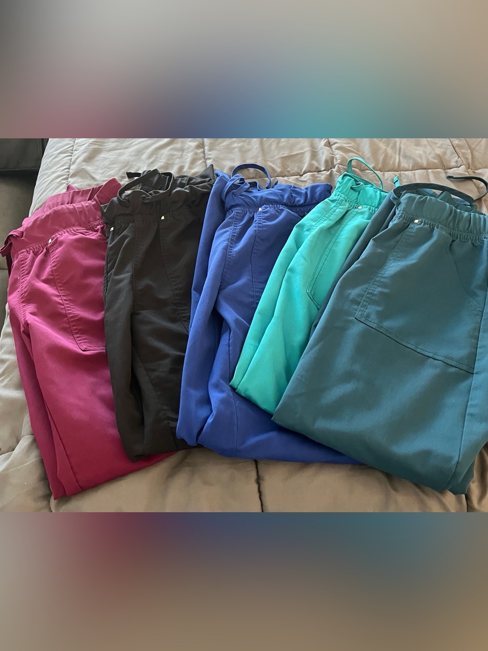 Scrubstar Scrub Pants Bundle - Magenta, Black, Royal Blue, Teal, Aqua